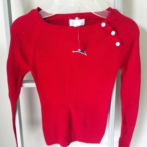 Girls Red Sweater, Size 14